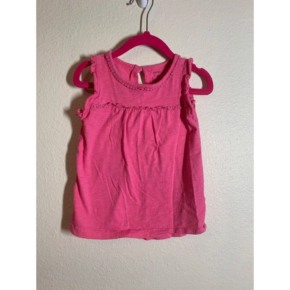 Carter's Casual Tank Top Girls Size 4 Pink AD8